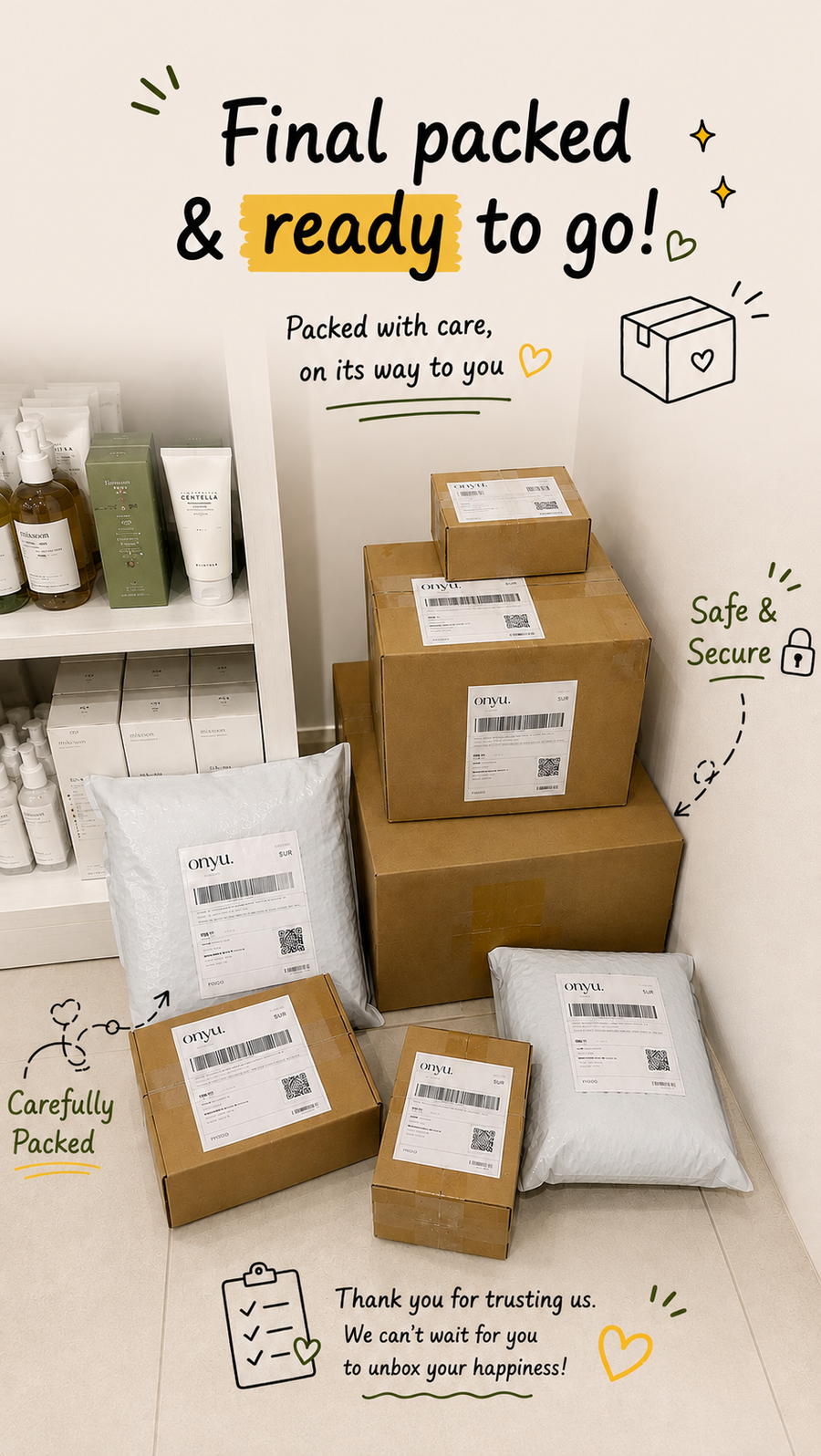 How Onyu packs your order