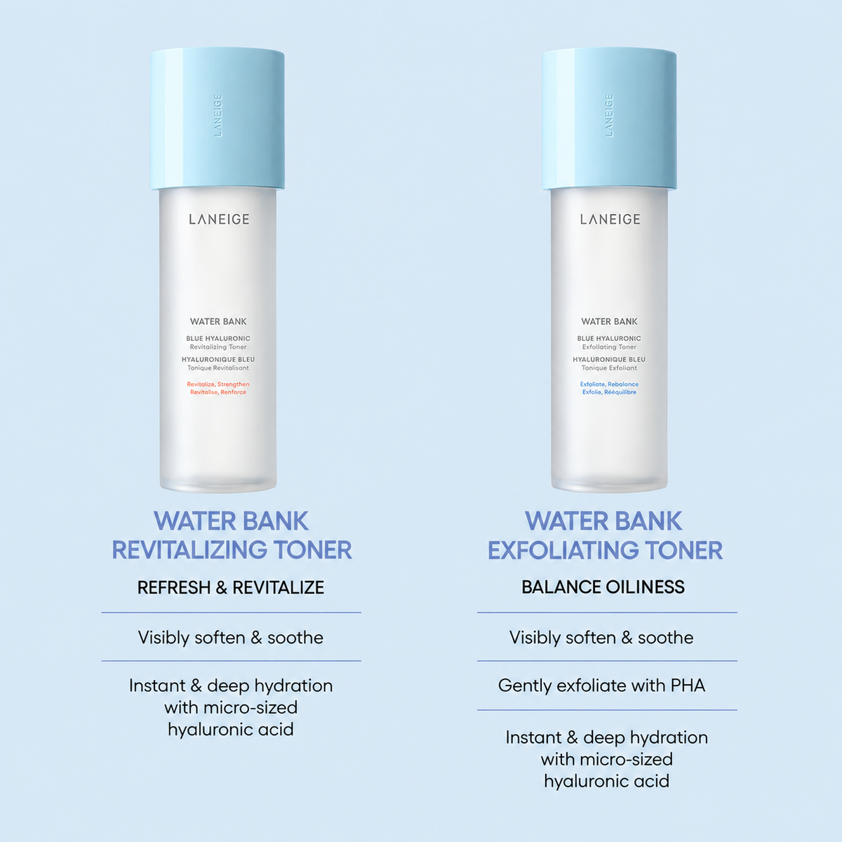 Laneige Water Bank Blue Hyaluronic Toner (normal to dry skin) 160ml