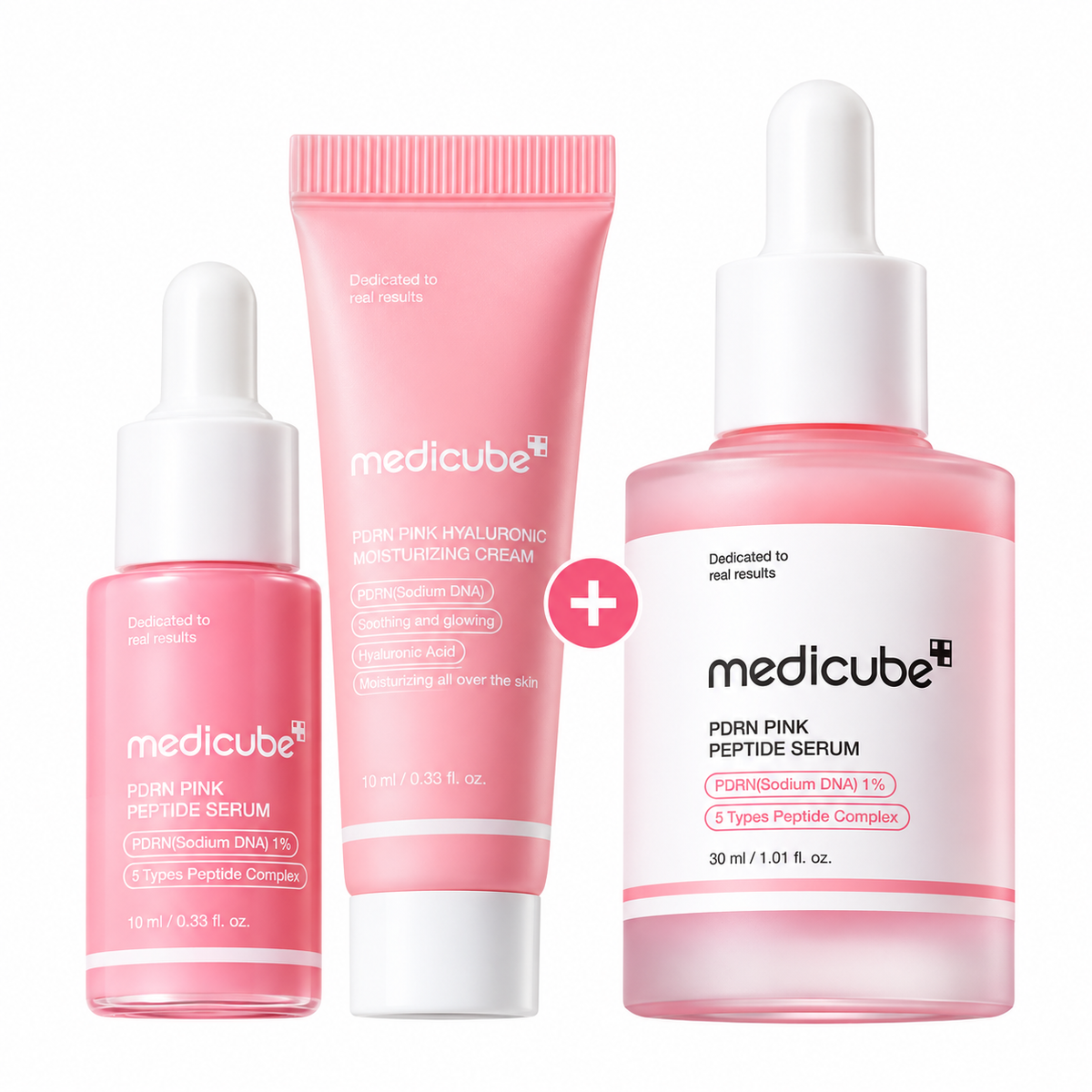 Medicube PDRN Pink Peptide Ampoule 30ml Special (Ampoule 10ml + Moisturizing Cream 10ml)