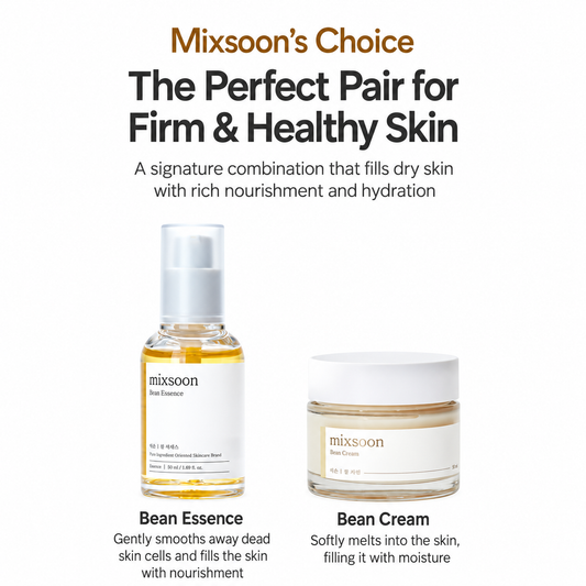 Mixsoon Soybean Elastic Moisturizing Gift Set (50ml soybean cream + 50ml soybean essence)