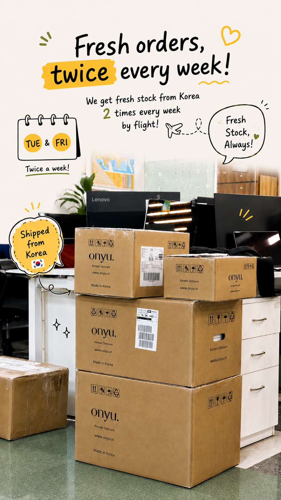 How Onyu packs your order
